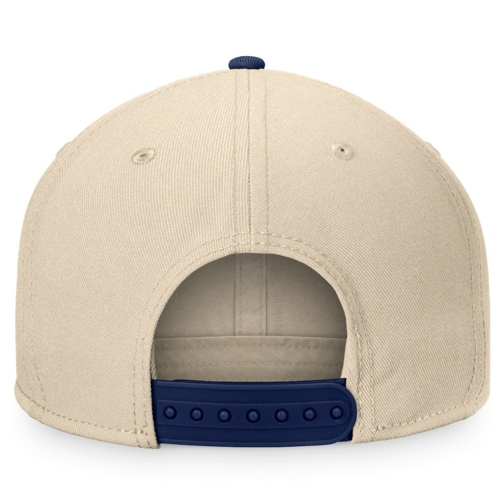 NHL Cream/Navy New York Rangers Fanatics Goalaso Snapback Hat