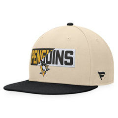 NHL Cream/Black Pittsburgh Penguins Fanatics Goalaso Snapback Hat