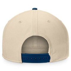 NHL Cream/Deep Sea Blue Seattle Kraken Fanatics Goalaso Snapback Hat