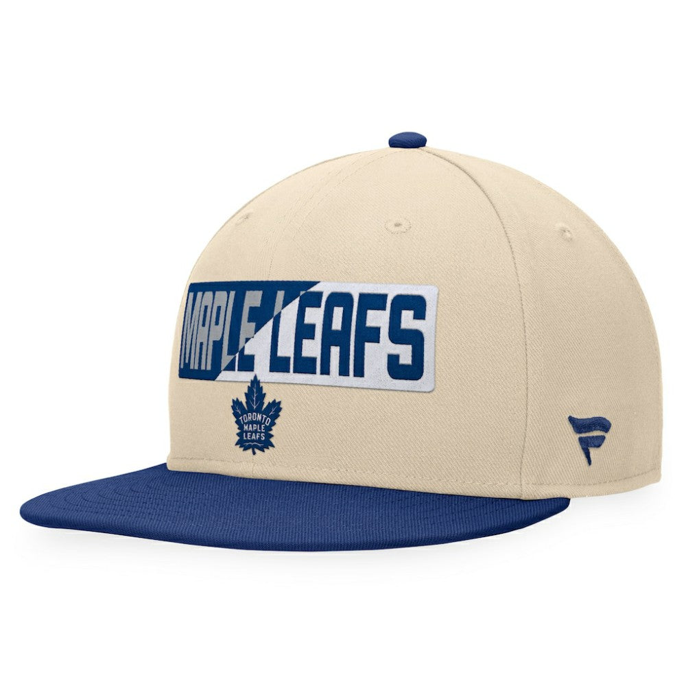 NHL Cream/Blue Toronto Maple Leafs Fanatics Goalaso Snapback Hat