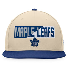 NHL Cream/Blue Toronto Maple Leafs Fanatics Goalaso Snapback Hat