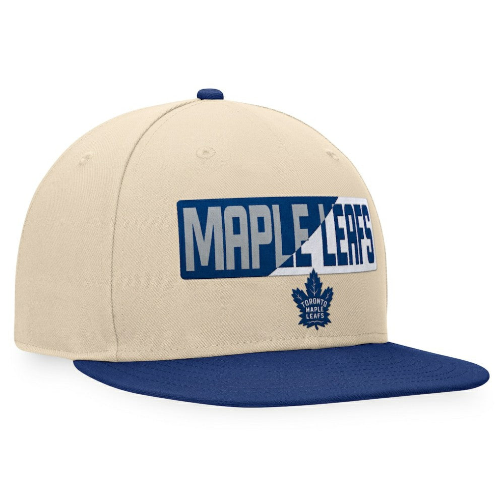 NHL Cream/Blue Toronto Maple Leafs Fanatics Goalaso Snapback Hat