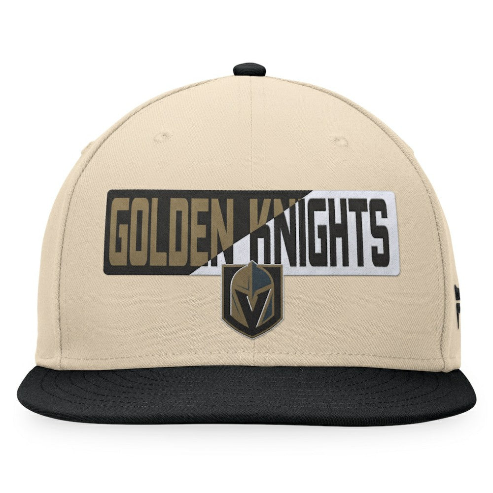 NHL Cream/Black Vegas Golden Knights Fanatics Goalaso Snapback Hat