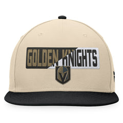 NHL Cream/Black Vegas Golden Knights Fanatics Goalaso Snapback Hat