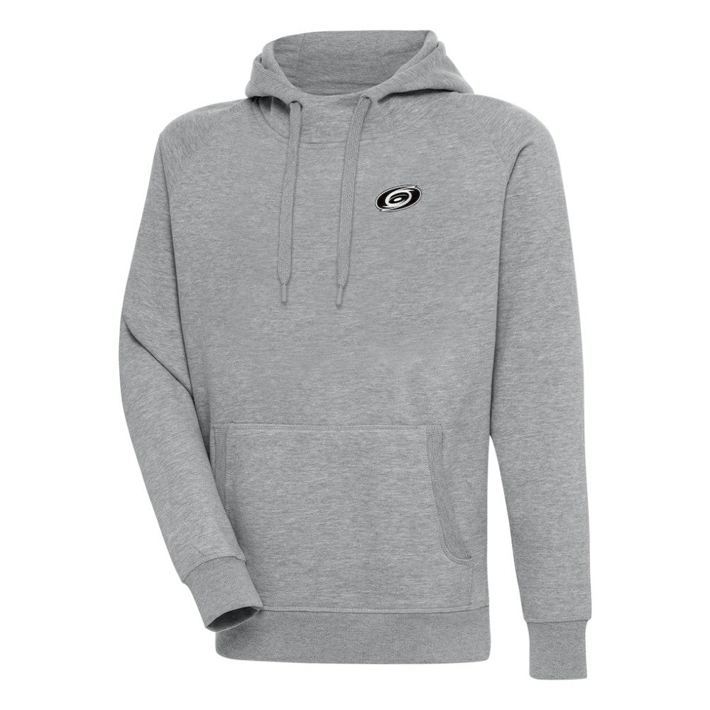 NHL Heather Gray Carolina Hurricanes Antigua Metallic Logo Victory Pullover Hoodie