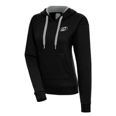 NHL Black Carolina Hurricanes Antigua Women's Metallic Logo Victory Pullover Hoodie