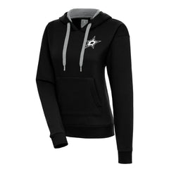 NHL Black Dallas Stars Antigua Women's Metallic Logo Victory Pullover Hoodie