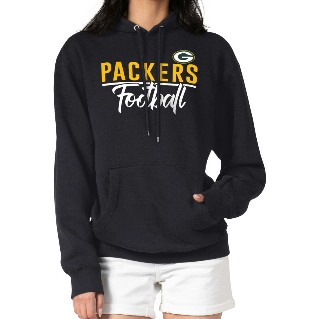 G-III 4Her by Carl Banks Women's Graphic Fleece Pullover Hoodie - Green Bay Packers