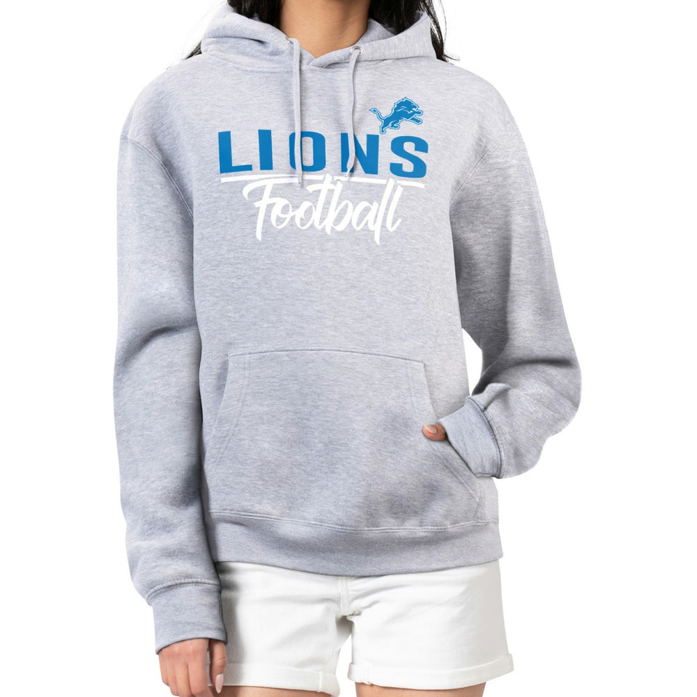 G-III 4Her by Carl Banks Women's Graphic Fleece Pullover Hoodie - Detroit Lions