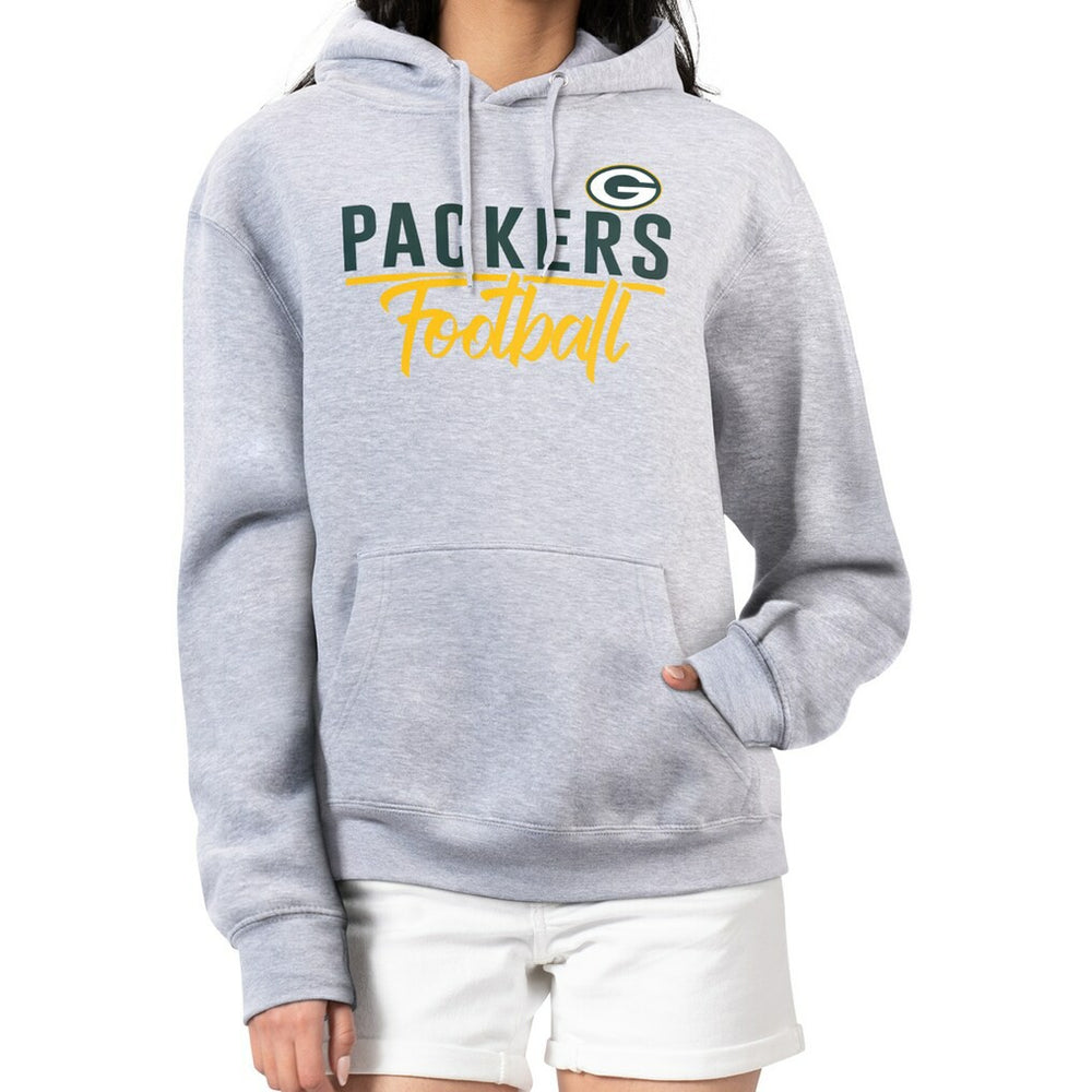 G-III 4Her by Carl Banks Women's Graphic Fleece Pullover Hoodie - Green Bay Packers
