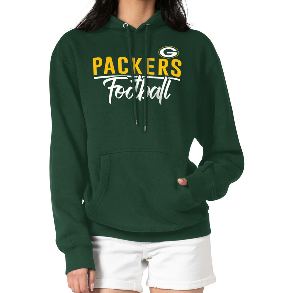 G-III 4Her by Carl Banks Women's Graphic Fleece Pullover Hoodie - Green Bay Packers