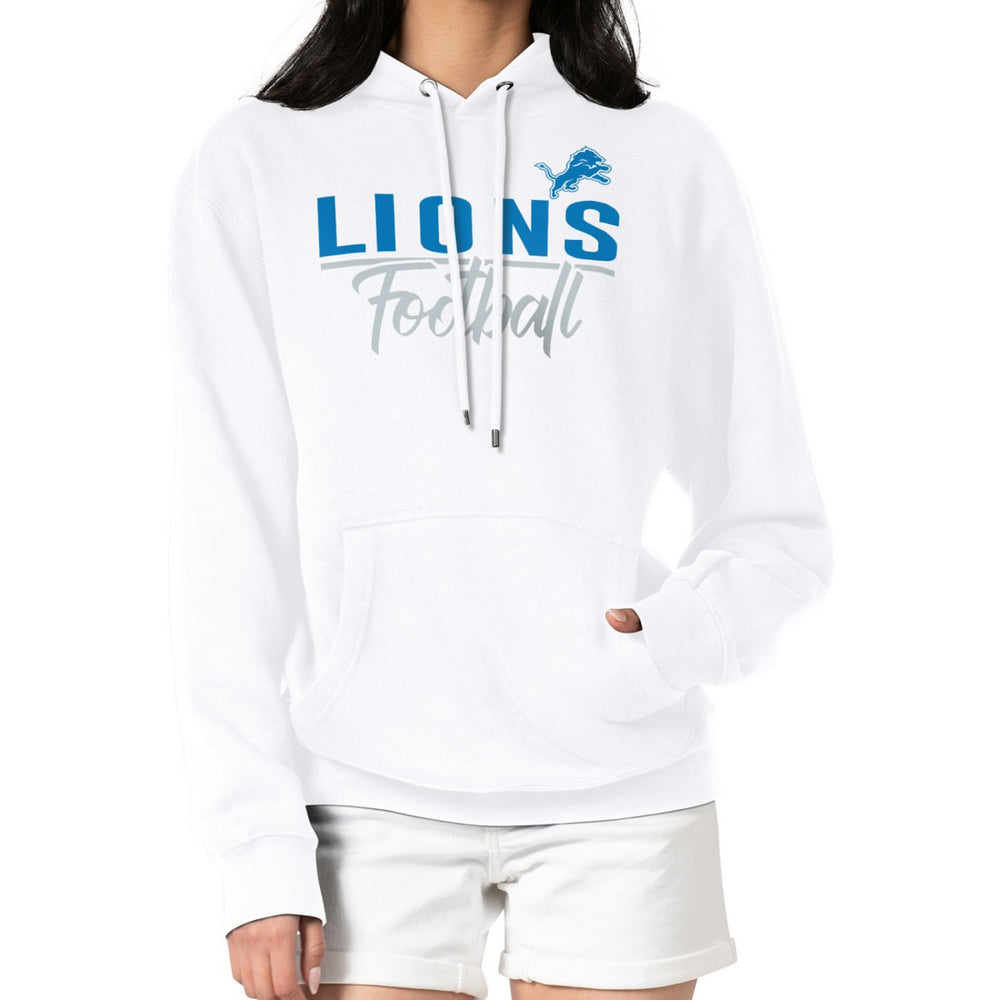 G-III 4Her by Carl Banks Women's Graphic Fleece Pullover Hoodie - Detroit Lions