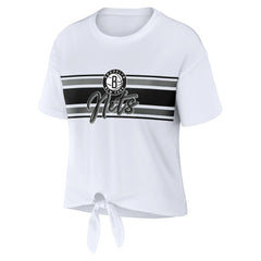 NBA Brooklyn Nets WEAR by Erin Andrews Women's Tie-Front T-Shirt