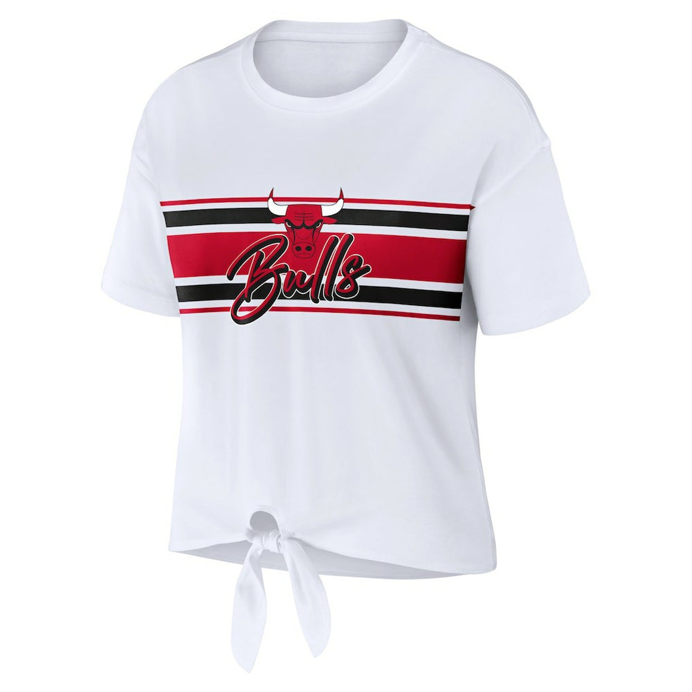 NBA Chicago Bulls WEAR by Erin Andrews Women's Tie-Front T-Shirt sale