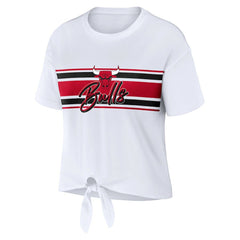 NBA Chicago Bulls WEAR by Erin Andrews Women's Tie-Front T-Shirt sale