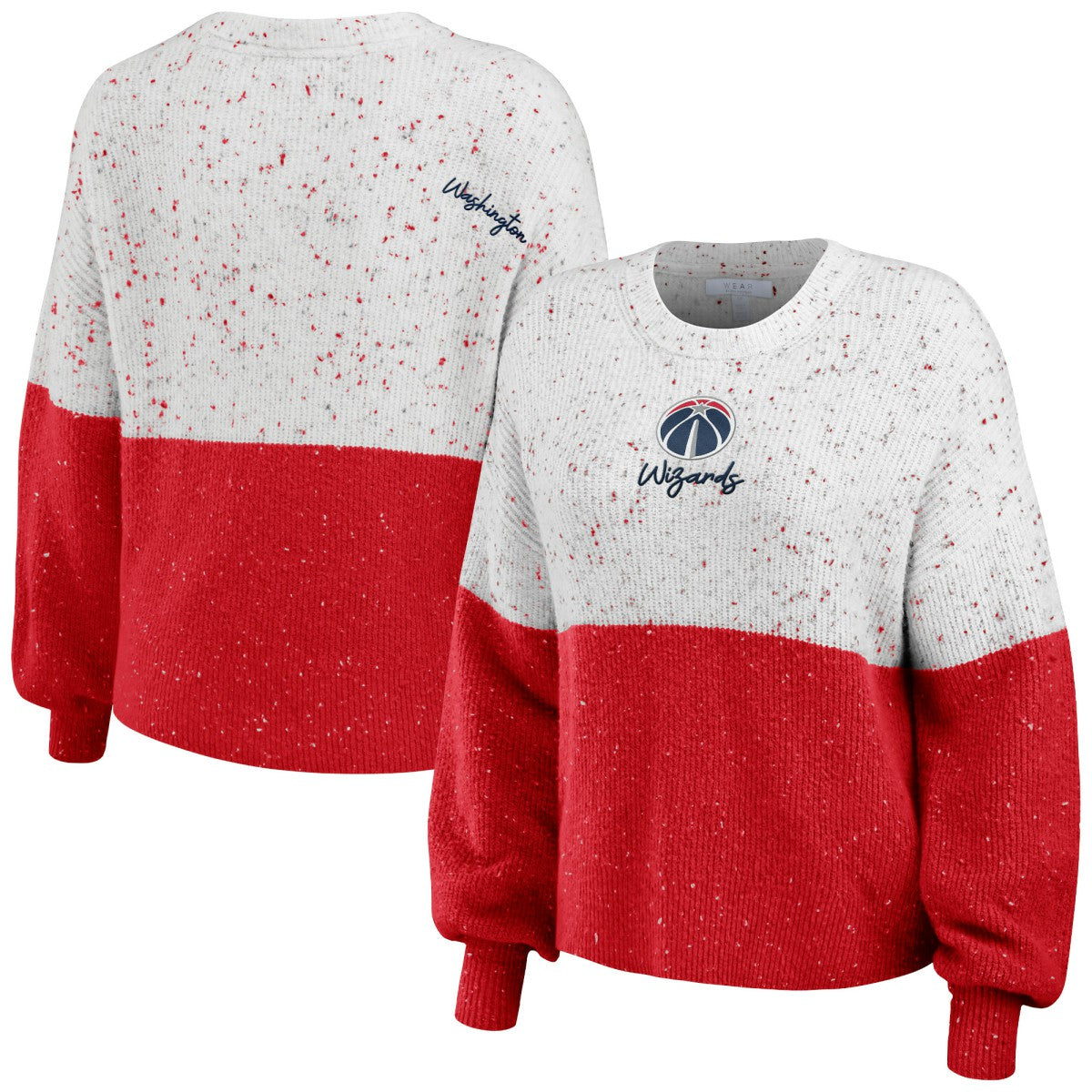 NBA Washington Wizards WEAR by Erin Andrews Women's Color-Block Pullover Sweater