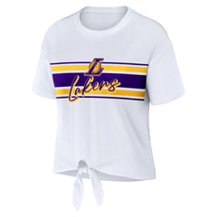 NBA Los Angeles Lakers WEAR by Erin Andrews Women's Tie-Front T-Shirt