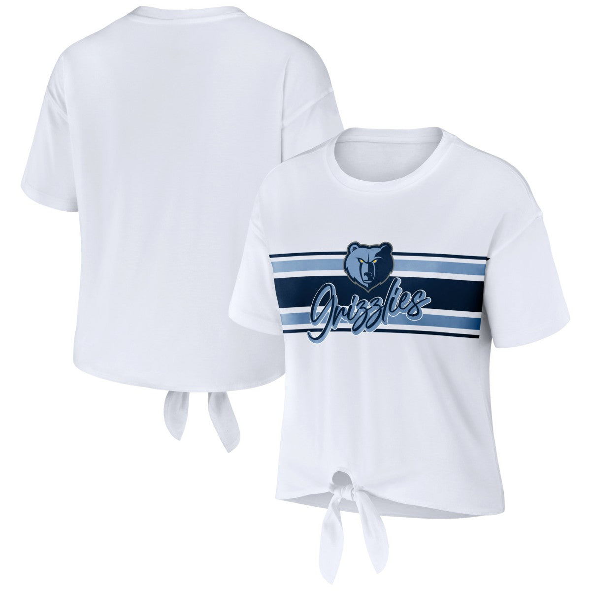 NBA Memphis Grizzlies WEAR by Erin Andrews Women's Tie-Front T-Shirt