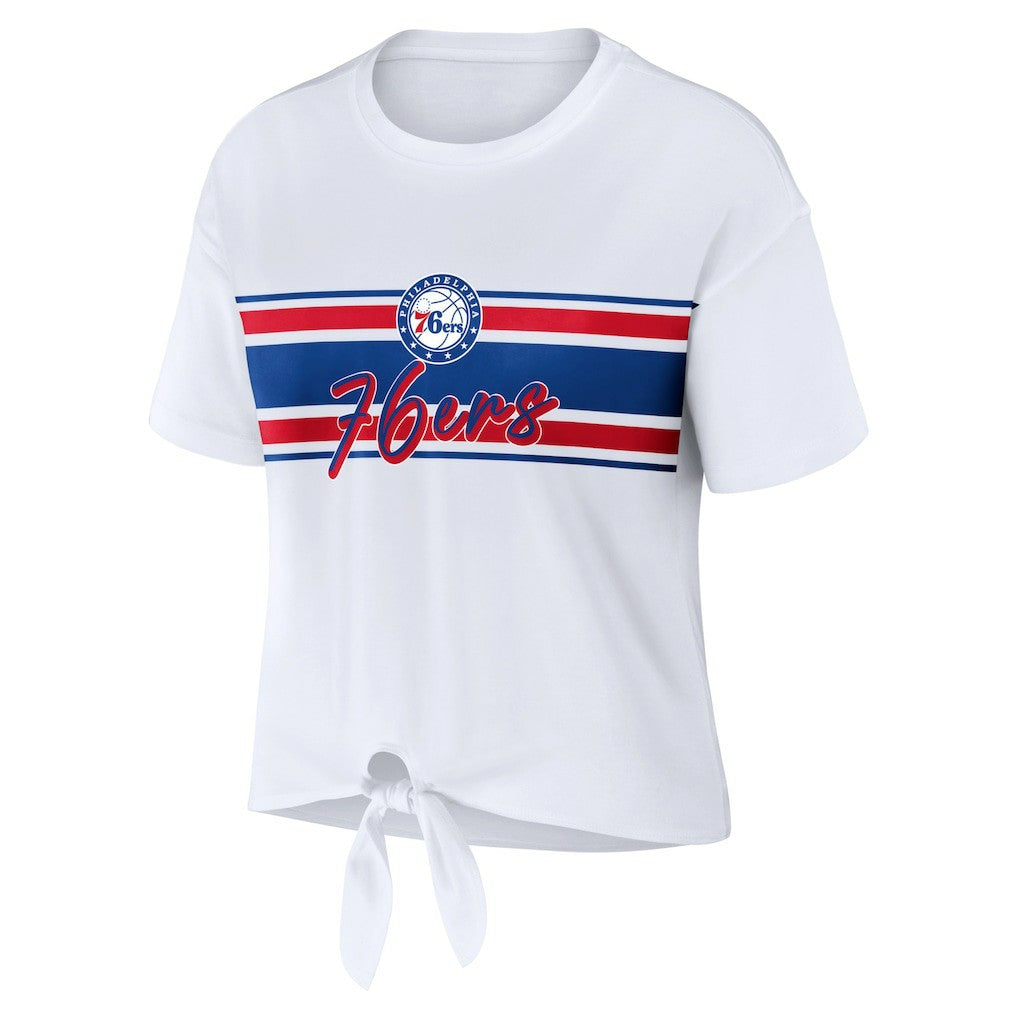 NBA Philadelphia 76ers WEAR by Erin Andrews Women's Tie-Front T-Shirt