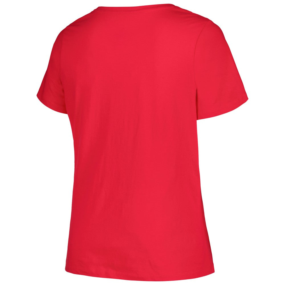 MLB Los Angeles Angels Profile Women's Plus Size Arch Logo T-Shirt