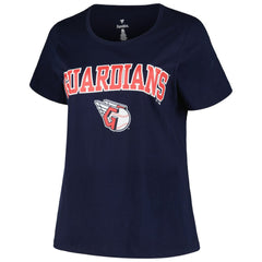 MLB Cleveland Guardians Profile Women's Plus Size Arch Logo T-Shirt