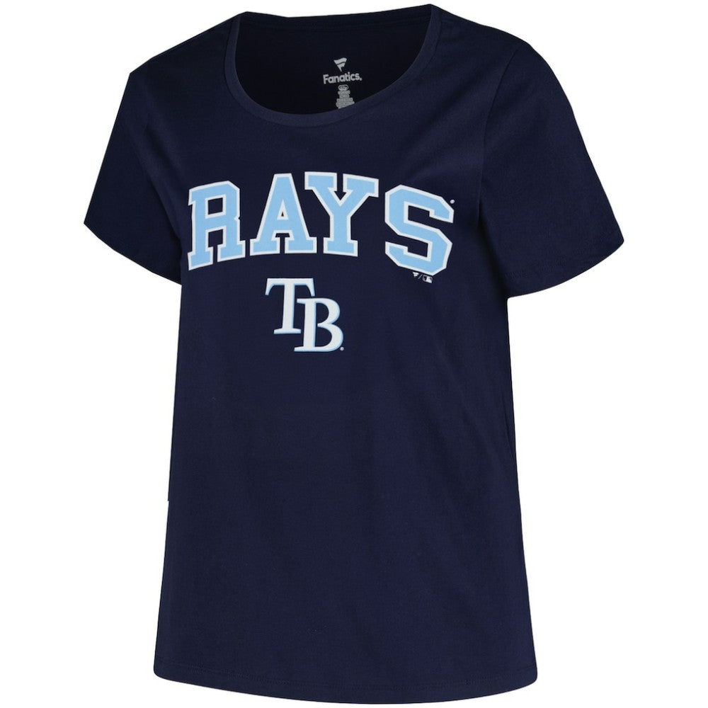 MLB Tampa Bay Rays Profile Women's Plus Size Arch Logo T-Shirt
