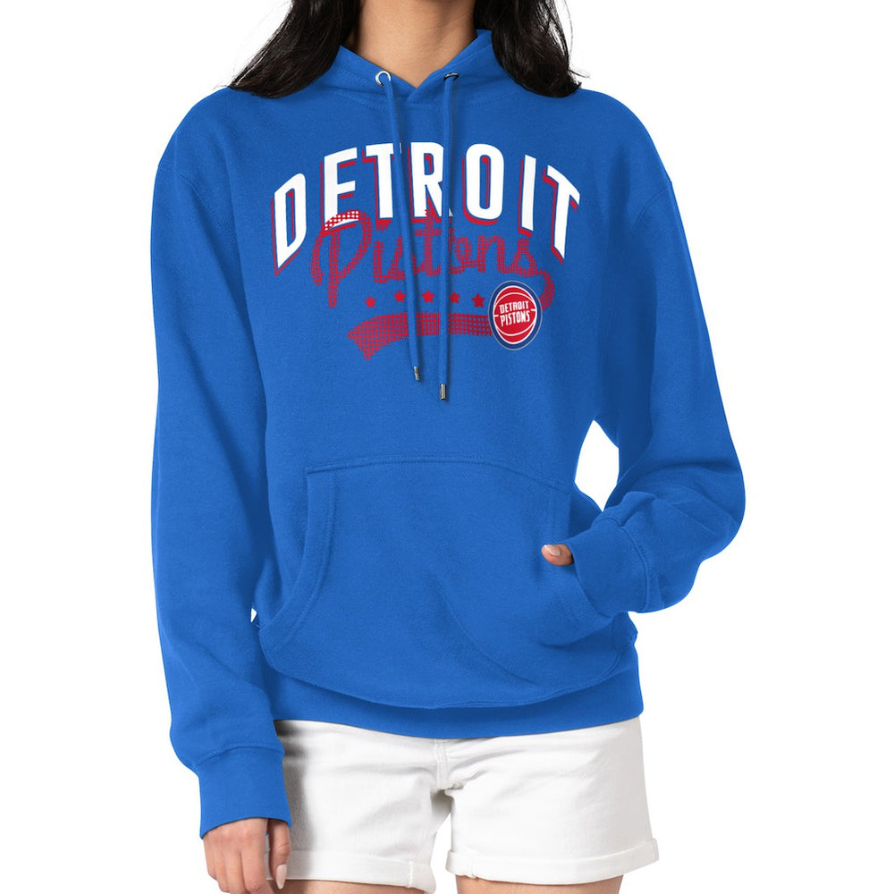 NBA Detroit Pistons G-III 4Her by Carl Banks Women's Filigree Logo Pullover Hoodie - Blue discount