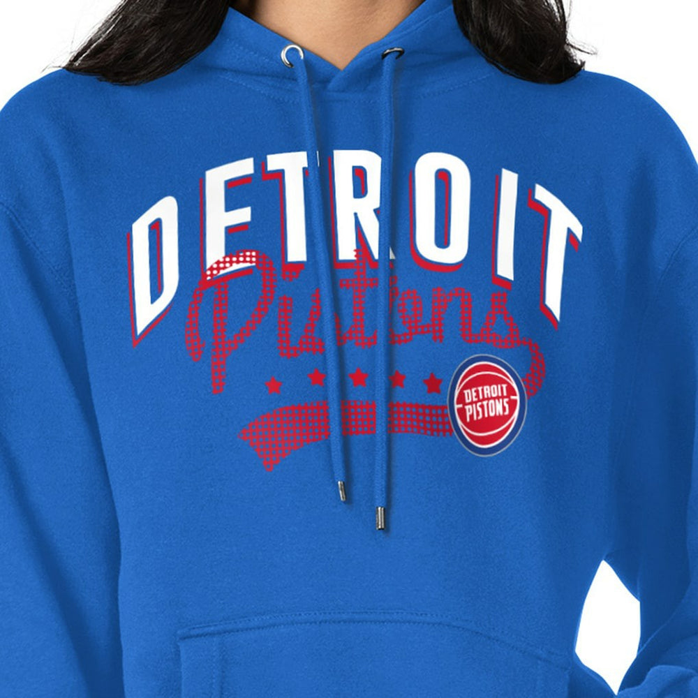 NBA Detroit Pistons G-III 4Her by Carl Banks Women's Filigree Logo Pullover Hoodie - Blue discount