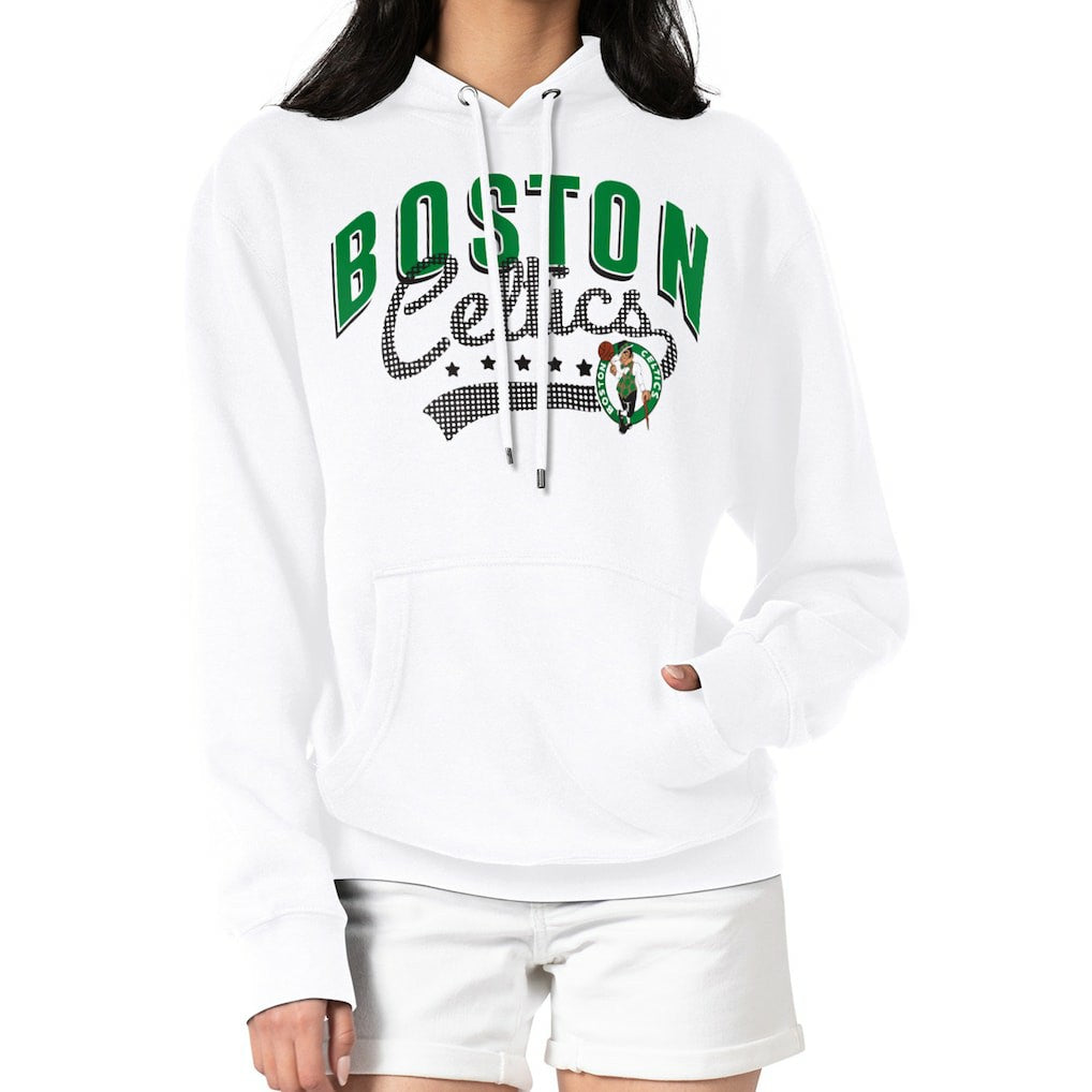 NBA Boston Celtics G-III 4Her by Carl Banks Women's Filigree Logo Pullover Hoodie - White shop