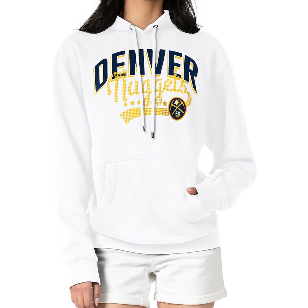 NBA Denver Nuggets G-III 4Her by Carl Banks Women's Filigree Logo Pullover Hoodie - White outlet