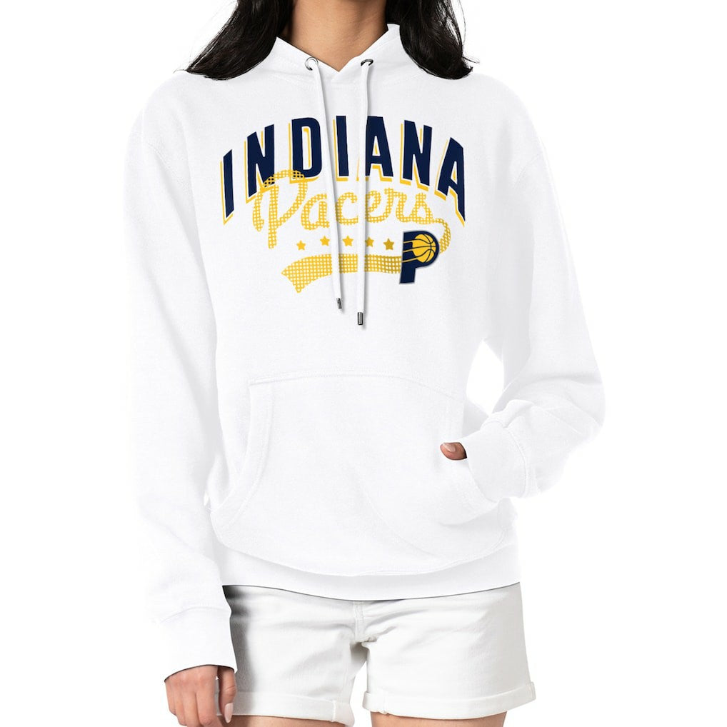 NBA Indiana Pacers G-III 4Her by Carl Banks Women's Filigree Logo Pullover Hoodie - White online