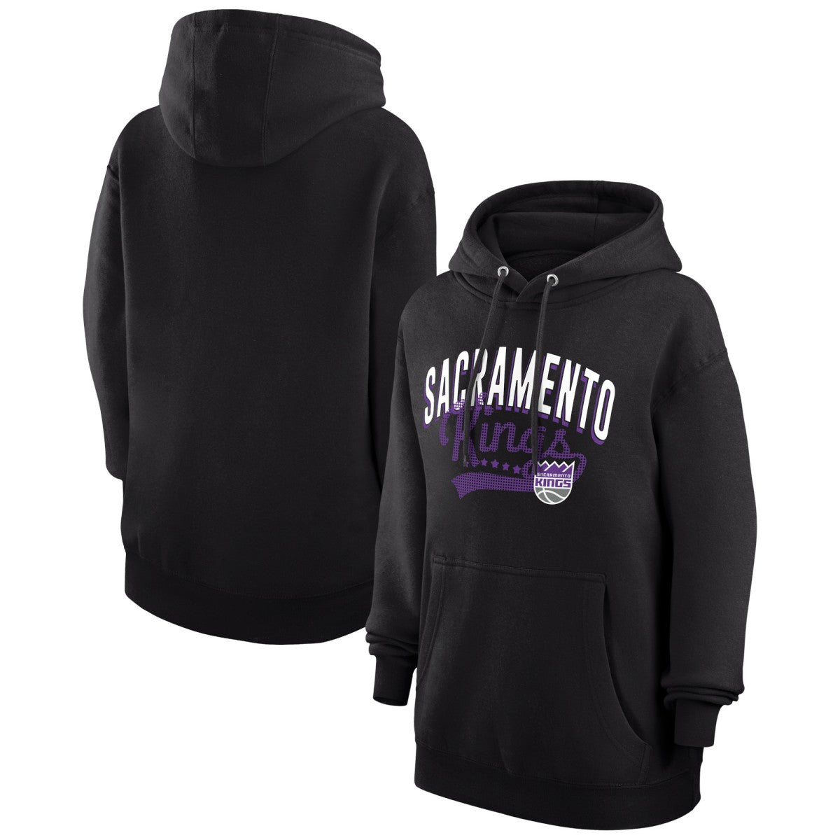 NBA Sacramento Kings G-III 4Her by Carl Banks Women's Filigree Logo Pullover Hoodie - Black discount