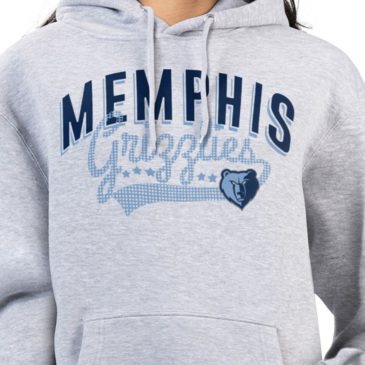 NBA Memphis Grizzlies G-III 4Her by Carl Banks Women's Filigree Logo Pullover Hoodie - Heather Gray for sale