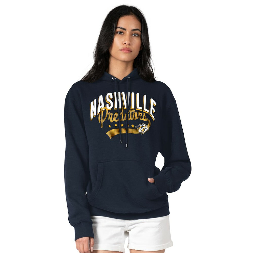 NHL  Nashville Predators G-III 4Her by Carl Banks Women's Filigree Logo Pullover Hoodie – Navy