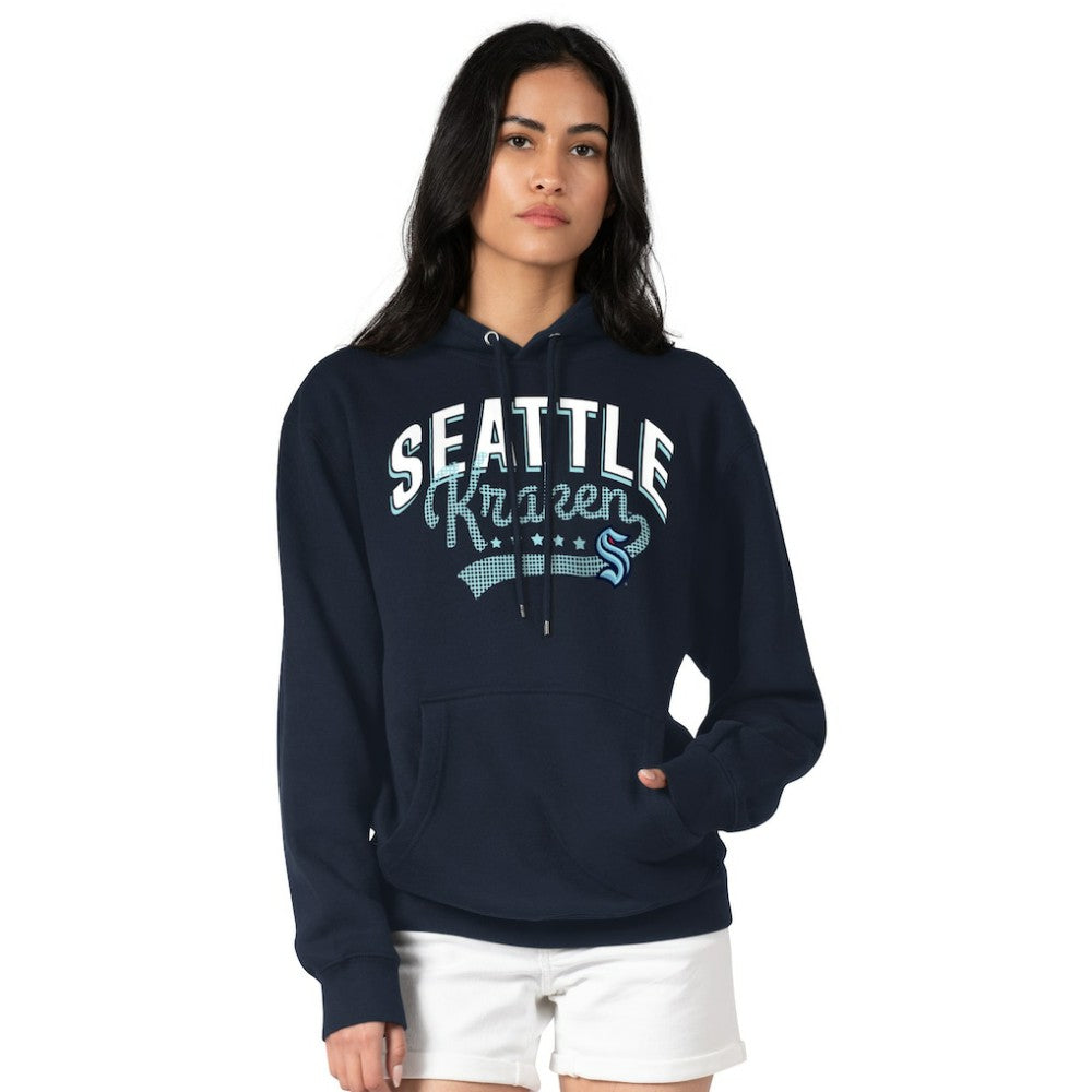 NHL  Seattle Kraken G-III 4Her by Carl Banks Women's Filigree Logo Pullover Hoodie – Deep Sea Blue
