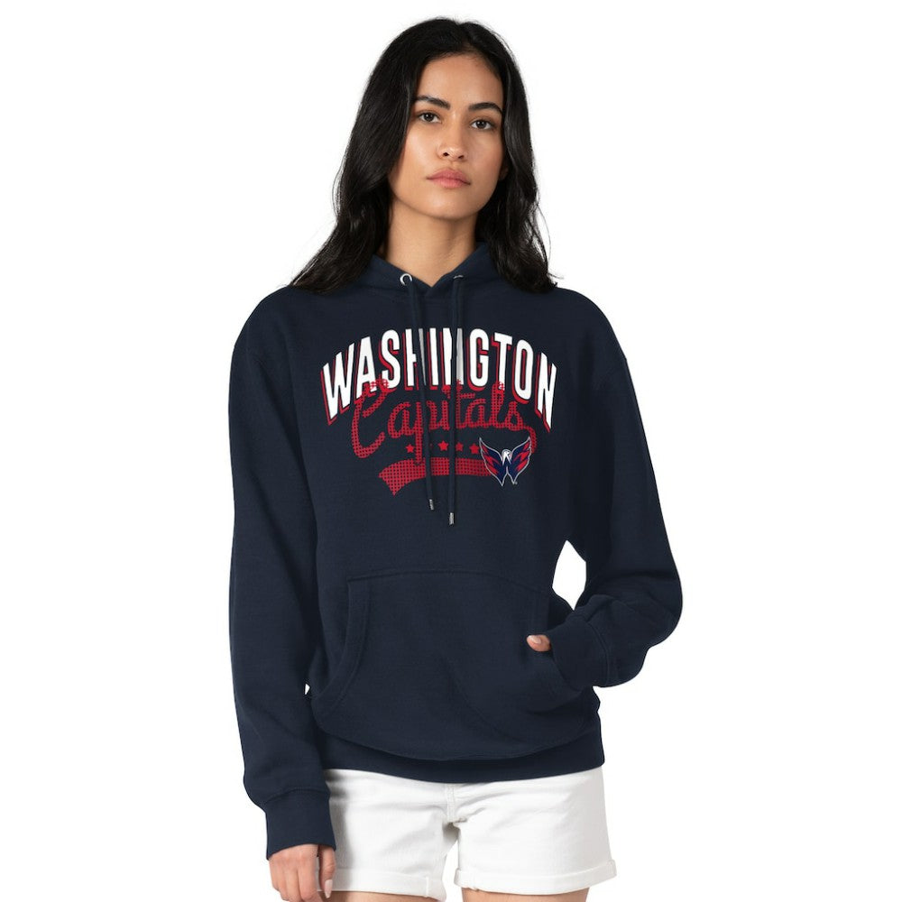 NHL  Washington Capitals G-III 4Her by Carl Banks Women's Filigree Logo Pullover Hoodie – Navy