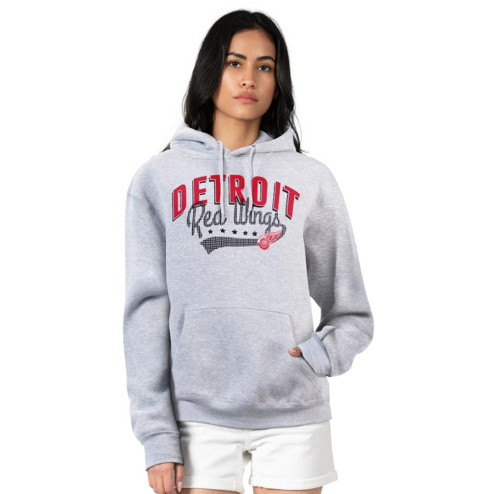 NHL  Detroit Red Wings G-III 4Her by Carl Banks Women's Filigree Logo Pullover Hoodie – Gray