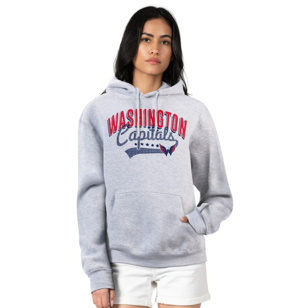NHL  Washington Capitals G-III 4Her by Carl Banks Women's Filigree Logo Pullover Hoodie – Gray