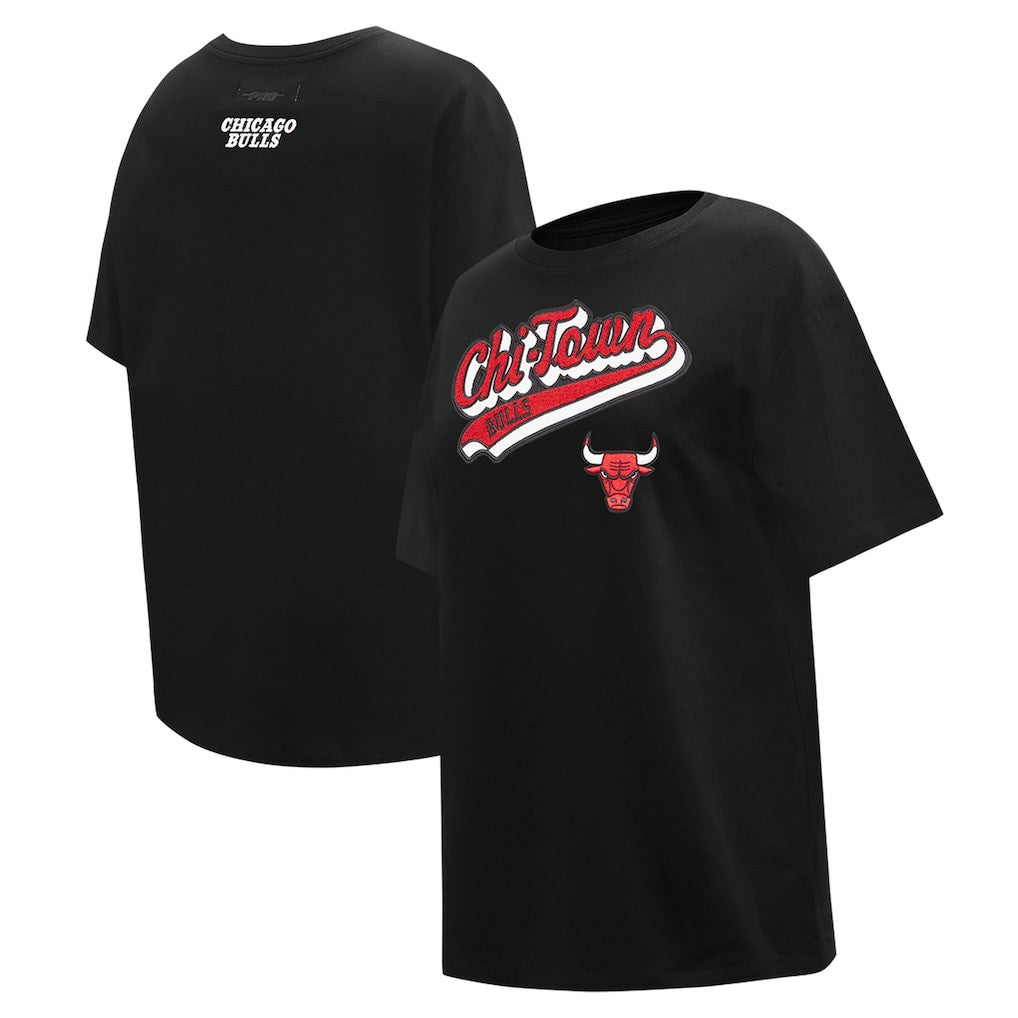 NBA Chicago Bulls Pro Standard Women's Script Boyfriend T-Shirt sale