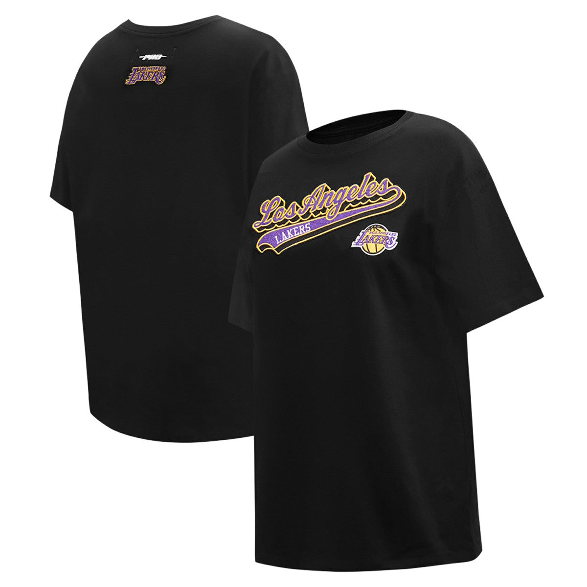 NBA Los Angeles Lakers Pro Standard Women's Script Boyfriend T-Shirt