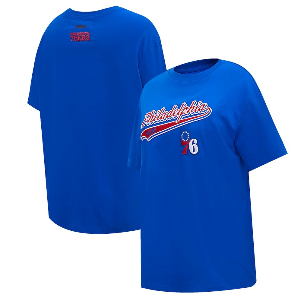 NBA Philadelphia 76ers Pro Standard Women's Script Boyfriend T-Shirt