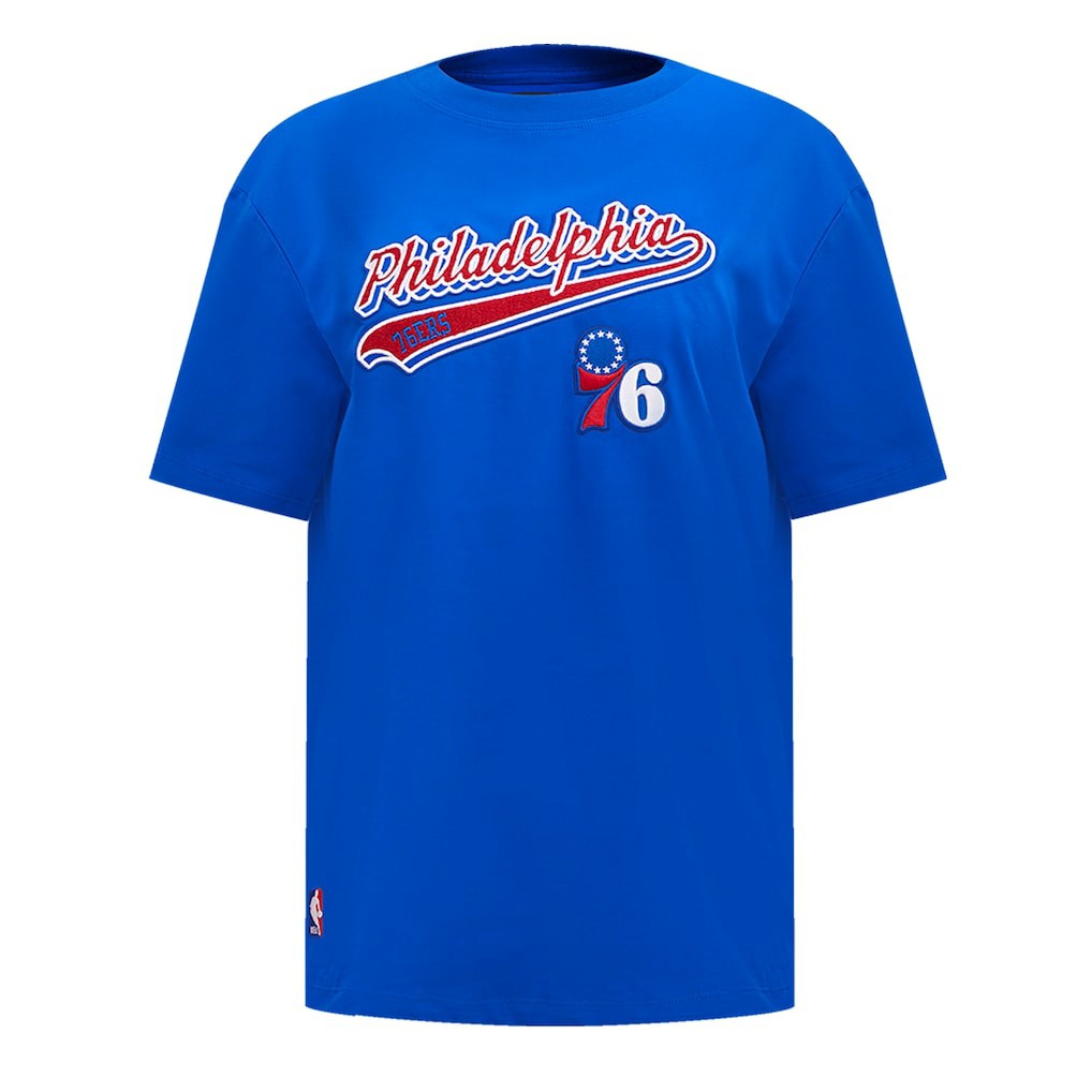NBA Philadelphia 76ers Pro Standard Women's Script Boyfriend T-Shirt