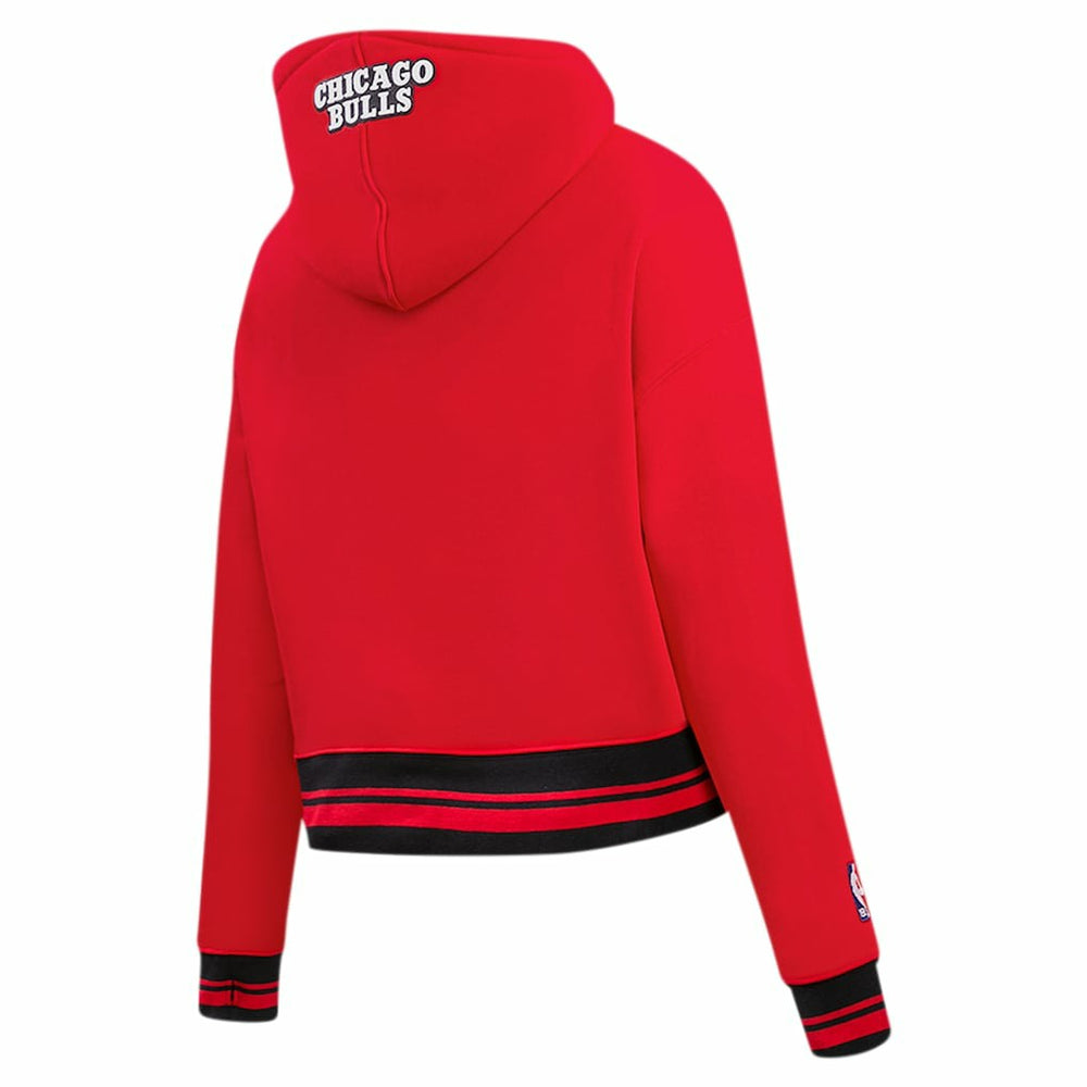 NBA Chicago Bulls Pro Standard Women's Script Tail Cropped Pullover Hoodie