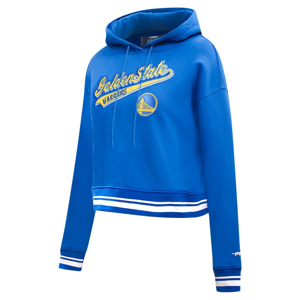 NBA Golden State Warriors Pro Standard Women's Script Tail Cropped Pullover Hoodie sale