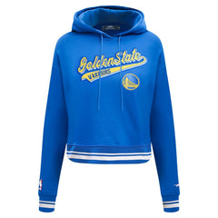 NBA Golden State Warriors Pro Standard Women's Script Tail Cropped Pullover Hoodie sale