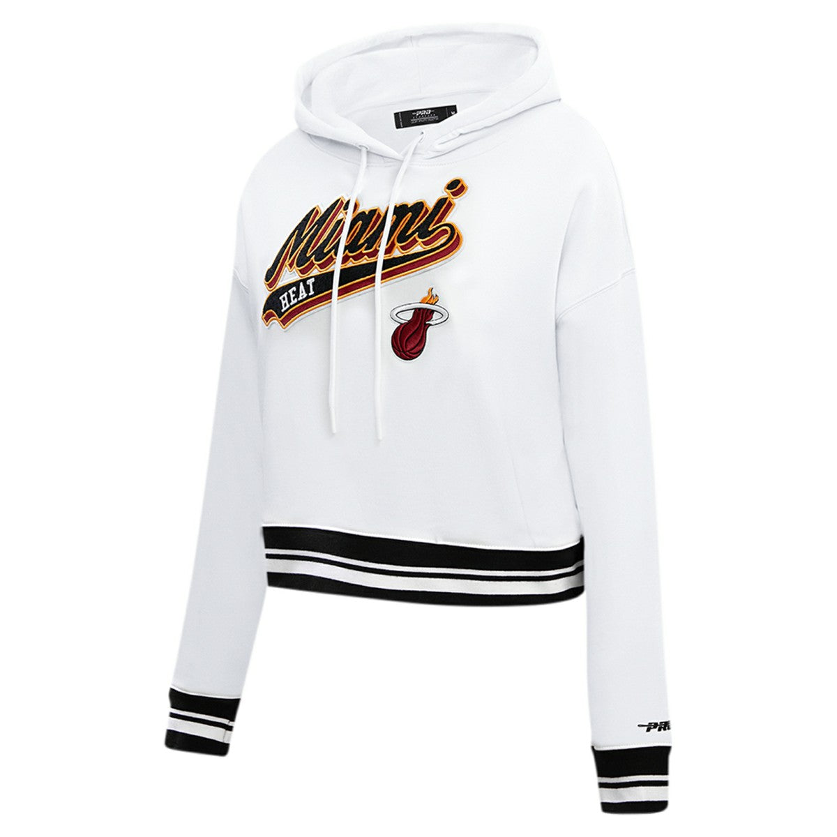 NBA Miami Heat Pro Standard Women's Script Tail Cropped Pullover Hoodie