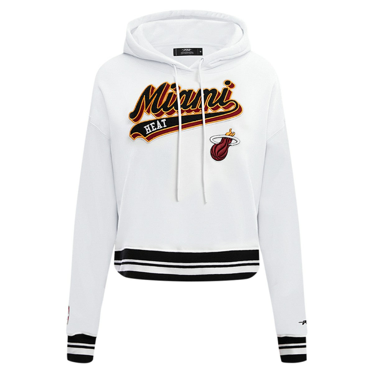 NBA Miami Heat Pro Standard Women's Script Tail Cropped Pullover Hoodie