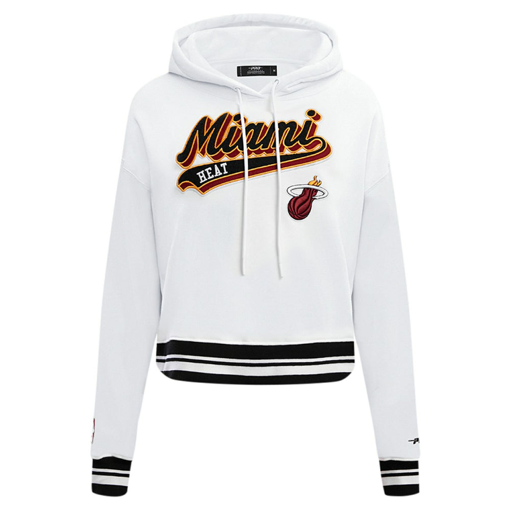 NBA Miami Heat Pro Standard Women's Script Tail Cropped Pullover Hoodie