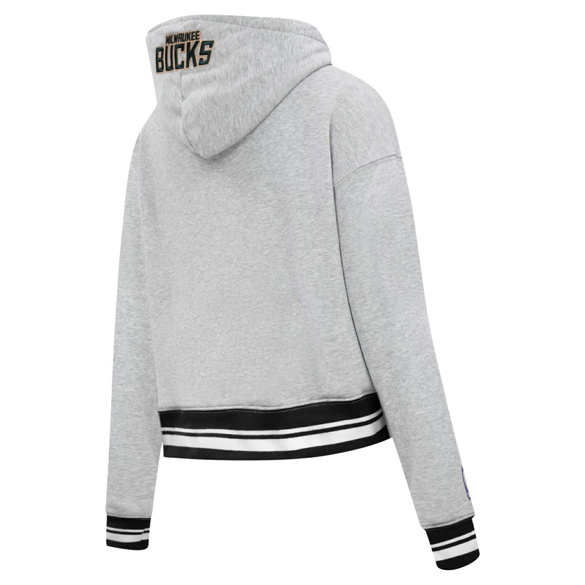 NBA Milwaukee Bucks Pro Standard Women's Script Tail Cropped Pullover Hoodie