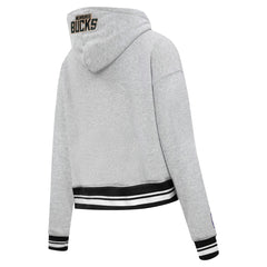 NBA Milwaukee Bucks Pro Standard Women's Script Tail Cropped Pullover Hoodie